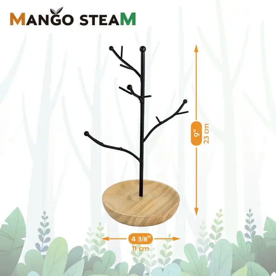 Mango Steam Jewelry Tree Hanger for Bracelets, Necklaces, Hoop Earrings, & Rings {3}