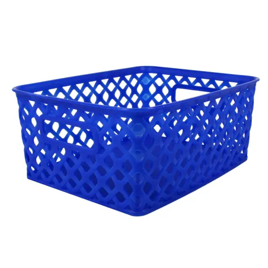 Woven Basket, Small, Blue {1}