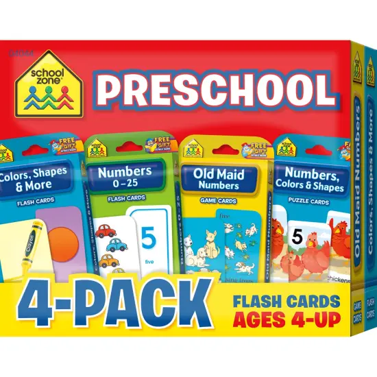 Preschool Flash Card, 4-Pack {1}