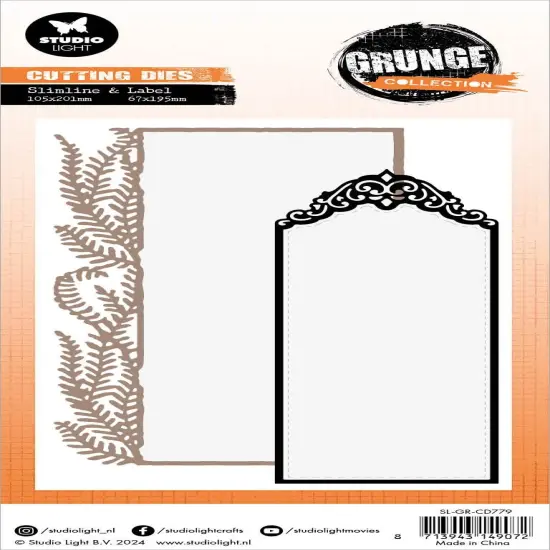 Studio Light Grunge Cutting Die-Nr. 779, Slimline & Label {3}