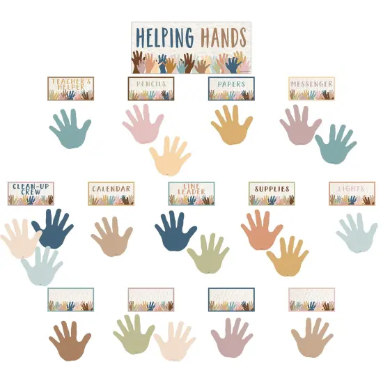 Everyone is Welcome Helping Hands Mini Bulletin Board Set {1}