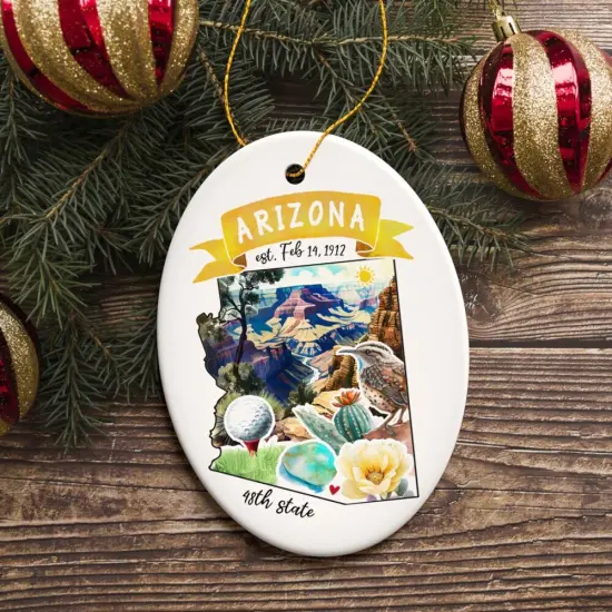 Artistic Arizona State Themes and Landmarks Christmas Ornament {2}