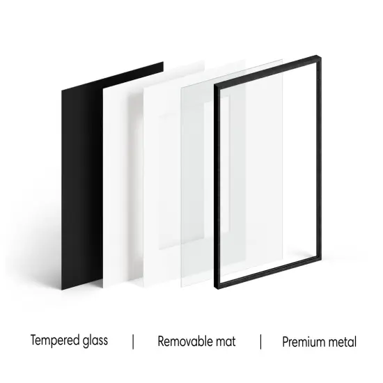 Haus and Hues Aluminum Glass and Matted Picture Frame Black {2}