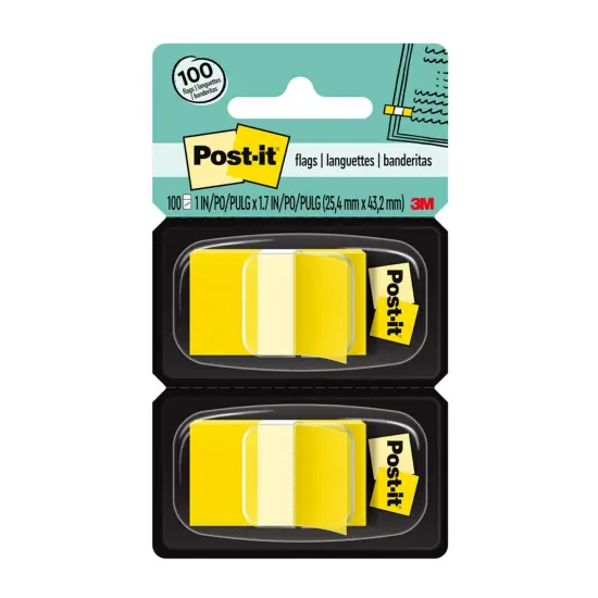 Flags - Yellow, 50/Dispenser, 2 Dispenser/Pack {1}