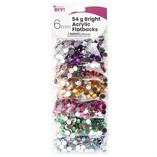 CousinDIY Acrylic Flatbacks 6mm-Bright {1}