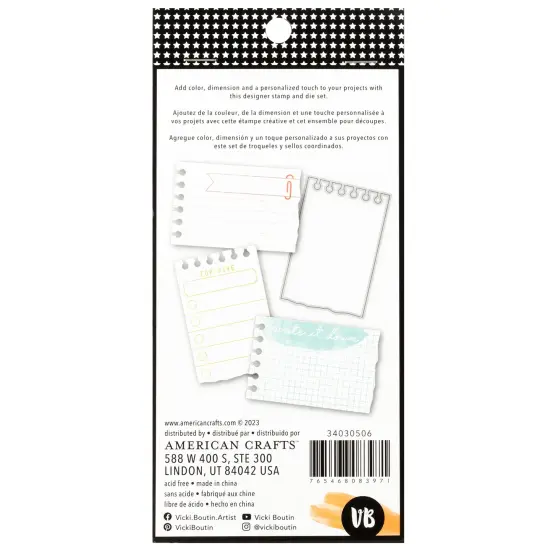 Vicki Boutin Mixed Media Stamp & Die Set-Notepad {2}