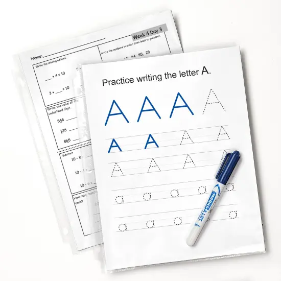 Avery Economy Weight Sheet Protectors, Acid Free, 8.5" x 11", 100 per pack, 100 Clear Document Protectors Total (75091) {3}