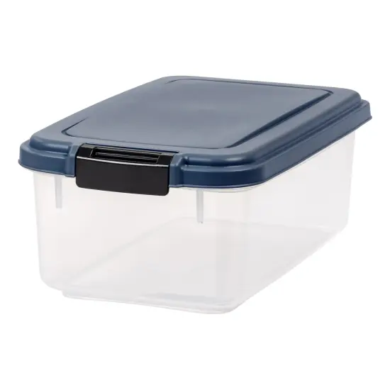 IRIS USA WeatherPro Airtight Pet Food Storage Container, Navy {1}