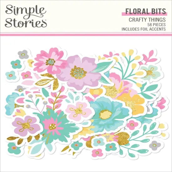 Crafty Things Bits & Pieces 58/Pkg-Floral {1}