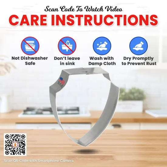 CookieCutter.Com Brand Badge, Shield, Plaque Cookie Cutter 3.75 in, Tin Plate Steel, Handmade in USA {5}