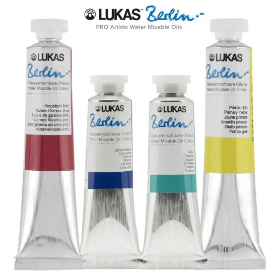 Lukas Water Mixable Oil Paint - Eco-Friendly, 37ml Browns Set of 6, Solvent-Free Artist Oil Paint with Lightfast Pigments and Beeswax for Smooth Consistency, Water Soluble, Quick-Drying {7}