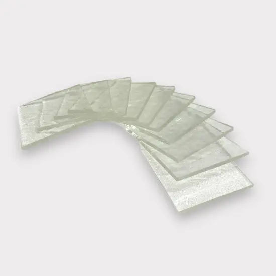 COE 96: 2" Square Clear Fusible Glass - 10 Pieces {1}