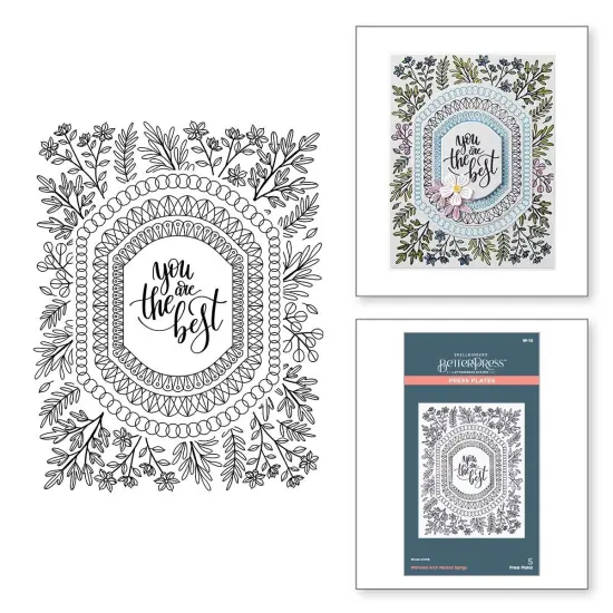 Spellbinders Press Plate From Mirrored Arch Collection-Mirrorred Arch Nested Sprigs {6}