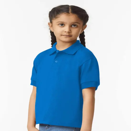 Gildan&reg; DryBlend Youth Short Sleeve Jersey Polo Royal {5}
