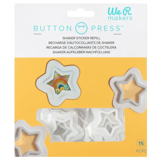 We R Button Press Shaker Refill-Star, Makes 15 {1}