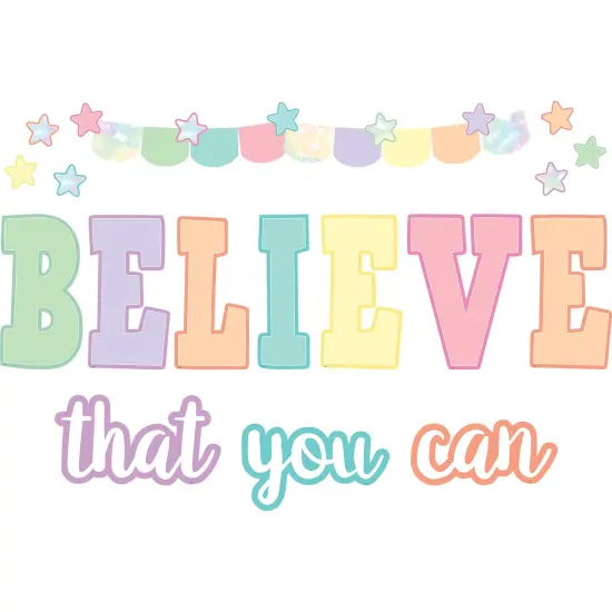 Pastel Pop Believe That You Can Bulletin Board Set {1}
