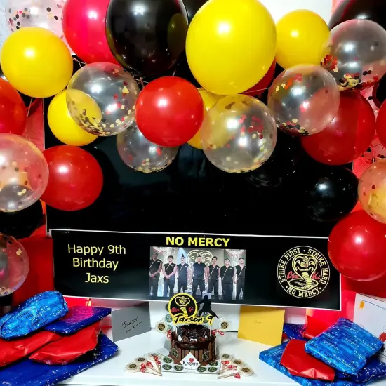 12Inch Red Yellow Black Balloons, Mouse Color Helium Party Balloon Yellow Red Black Latex Balloons with Cartoon Mouse Coffetti Balloon for Race Car Birthday Baby Shower Carnival Party Decorations {3}