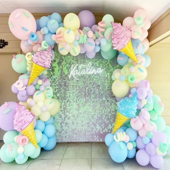 Donut Balloons, Pink Yellow Teal Balloons Pastel Pink Teal Sprinkles Confetti Balloons for Donut Theme Party Cutouts Kids Birthday Party Balloons Arch Photo Props Favor Ideas Supplies {4}