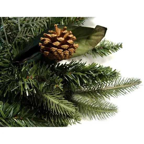 Northlight Pre-Lit Green River Spruce Artificial Christmas Wreath - 24" - Clear Lights {4}