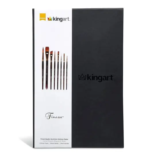 KINGART Finesse&trade; Gift Box Brush Set, 8 pc {5}