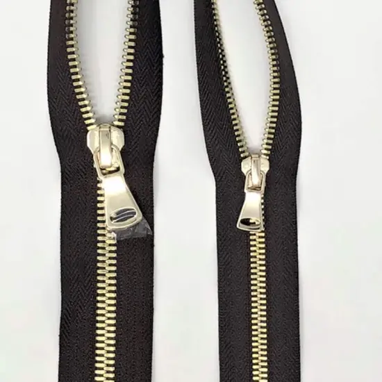 Brown Two Way Backpack or Luggage Zipper 5MM or 8MM Brass Teeth Closed {5}