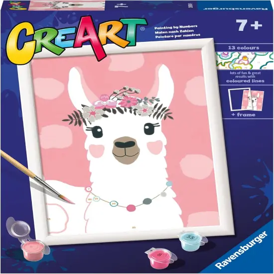 CreArt No Drama Llama Paint by Numbers Kit for Kids - Painting Arts and Crafts for Ages 7 and Up {2}