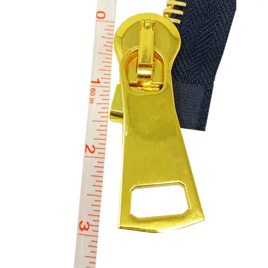 Zip Up 15MM One Way Separating Zipper Black Tape Gold Teeth 36 Inch {5}