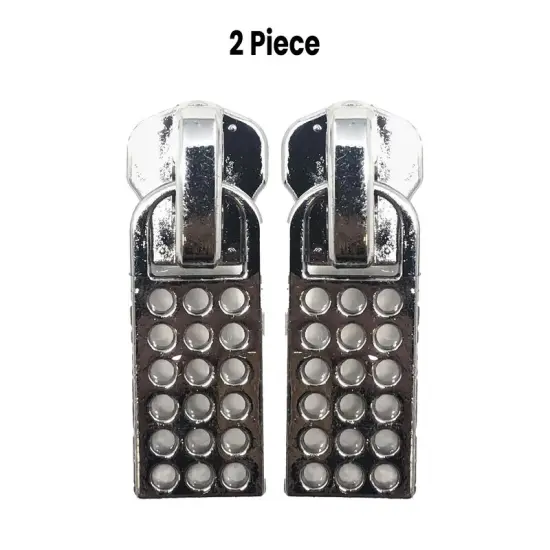 Zipper Pull &ndash; Tennis Style 8MM in Black, Nickel, Brass, and Copper Nickel (Silver) {1}