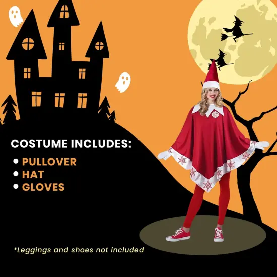 Elf On The Shelf Adult Elf Adult Costume Poncho | One Size Fits Up to 14 {5}