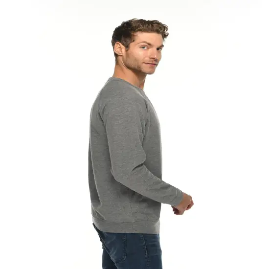 Lane Seven&reg; Unisex French Terry Crewneck Sweatshirt HEATHER GRAPHITE {3}