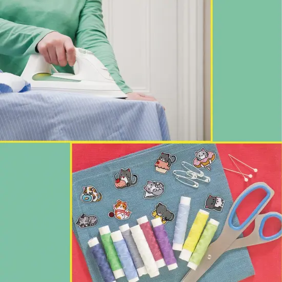 18Pcs Cute Cat Patches for Clothing, Iron on/Sew on Cat Applique, Iron Patches for Dresses Jeans Hats Shoes Shirts Jackets Backpacks {2}