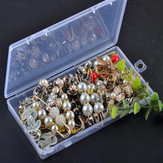 Charms for Socks Safety Pins 54pcs Brooches and Pins for Women Gold Junk Sock Charms Pins Jewelry Accessories Bulk Rhinestone Pearl Brooch Pins Button Pins for Women Clothes Hats Shoes Scarf Shawl {2}