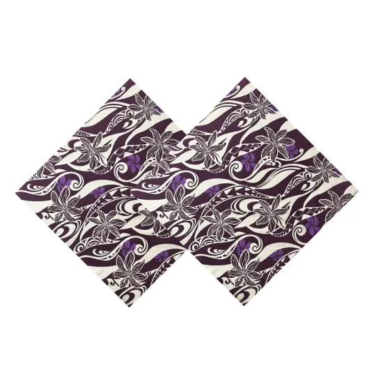 1 Yard Hawaiian Gardenia Waves Traditional Tattoo Poly Cotton Fabric Print 45 Inch Width {3}