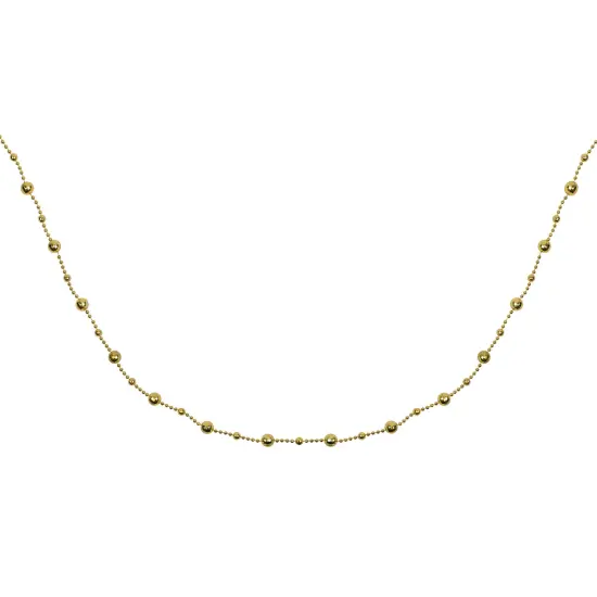 Northlight Shiny Mirrored Disco Ball Beaded Christmas Garland - 15' x .5" - Gold - Unlit {7}