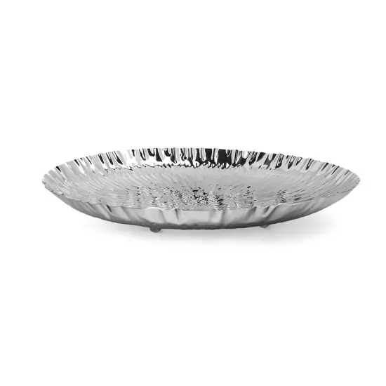 Stainless Steel Hammered Design Round Platter {3}