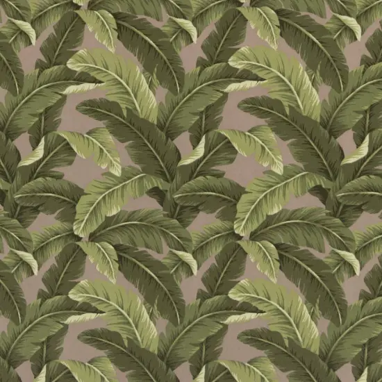 Fawn - Green,Grey & Silver Leaves,Tropical & Botanical Upholstery Fabric 54 Inches" {1}