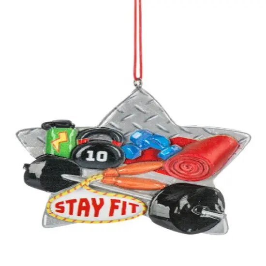 Stay Fit Star Ornament {1}
