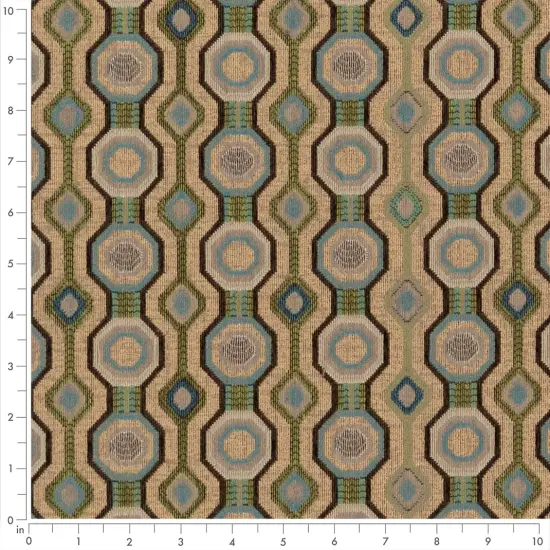 Oasis - AquaTeal,green AbstractGeometric Upholstery Fabric 54 Inches" {2}