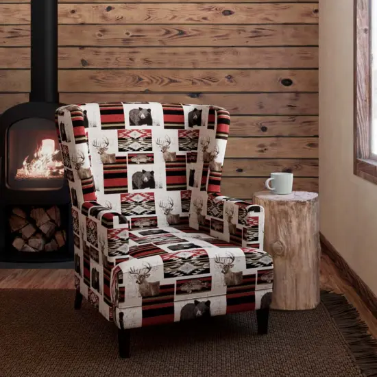 Sedona Berry - Red & Burgundy Novelty Upholstery Fabric 54 Inches" {2}