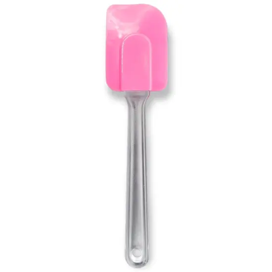 Handy Housewares 10" Long Flexible Silicone Head Spatula with Frosted Plastic Handle Pink {1}