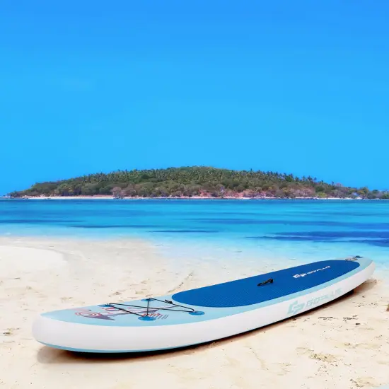 Goplus 10' Inflatable Stand Up Paddle Board SUP W/Adjustable Paddle Pump Leash {6}