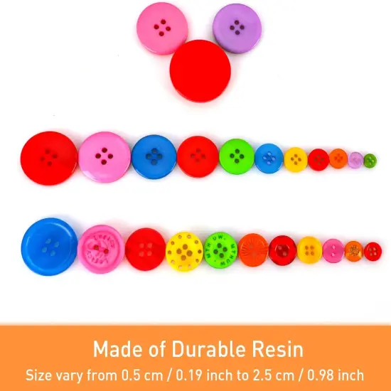 1000 Pcs Assorted Buttons for Crafts, Resin Buttons for Sewing {3}