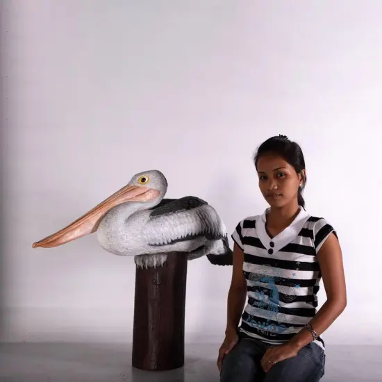 Pelican On Post Life Size Statue {3}