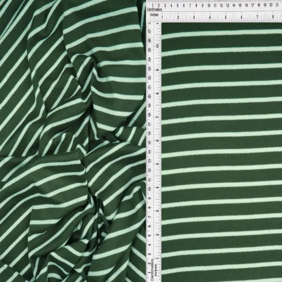 Striped Viscose Crepe Fabric 1 Yard Soft Draping Texture Lightweight 58/60" Wide Sage {7}