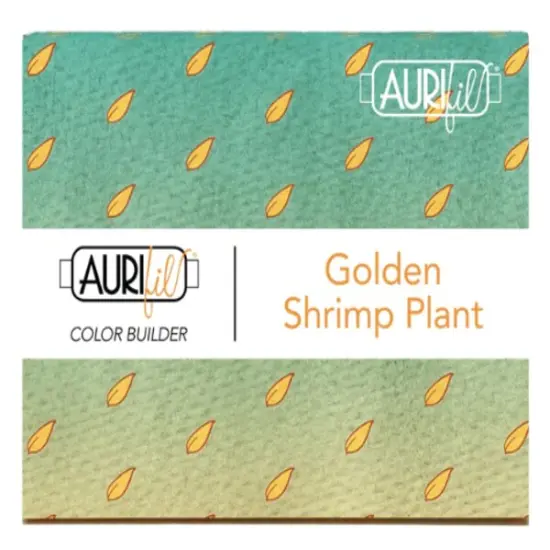 Aurifil Golden Shrimp Plant Color Builder Thread Set by Aurifil | (3 50wt Cotton Large Spools.) {2}