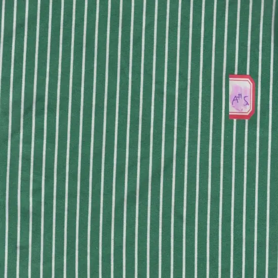 1 Yard DTY Brushed Vertical Stripe Print Knit Fabric, 58/60&Prime; Wide Polyester Spandex Blend GREEN {1}