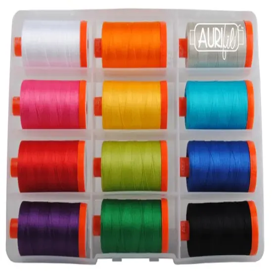 Aurifil Basically Patrick Thread Set by Patrick Lose | (12 50wt Cotton Large Spools.) {3}