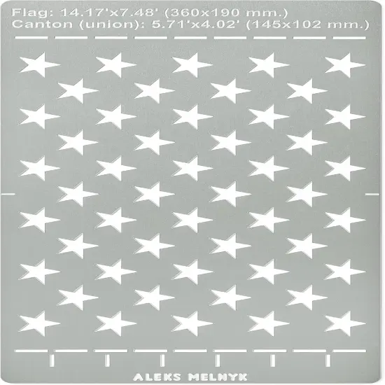 Stainless Steel 50 Star American Flag Stencil {1}