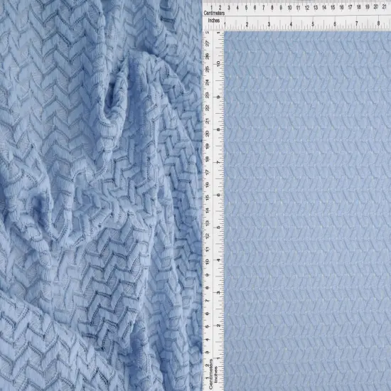 1 Yard Crochet Lace Fabric, 58/60&Prime; Wide Polyester Spandex Blend SAGE {3}