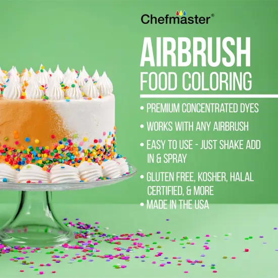 Chefmaster 4-Color 19ml Airbrush Cake Color Set {3}